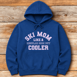 Varsity Ski Mom Hoodie Gift For Mom