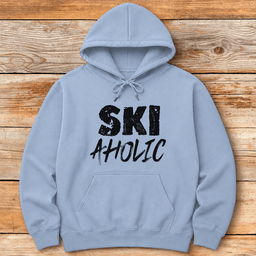 Skiaholic Hoodie Gift For Skier