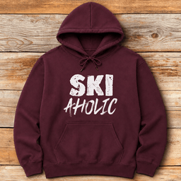 Skiaholic Hoodie Gift For Skier