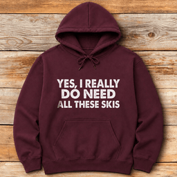 Lotta Skis Hoodie Gift For Skier