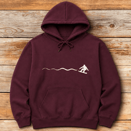 Simple Snowboard Line Hoodie Gift For Snowboarder