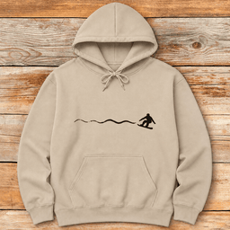 Simple Snowboard Line Hoodie Gift For Snowboarder