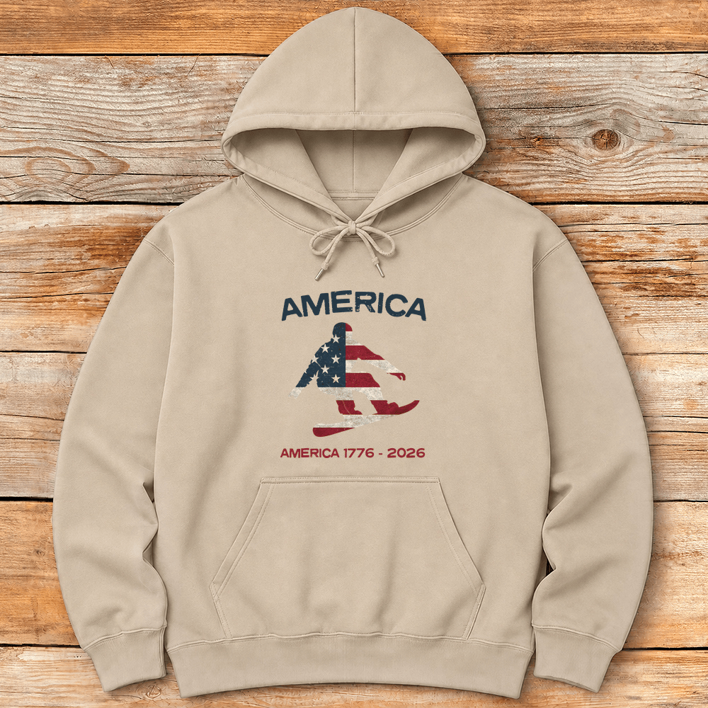 Snowboard USA Flag 250 Hoodie Gift For Snowboarder