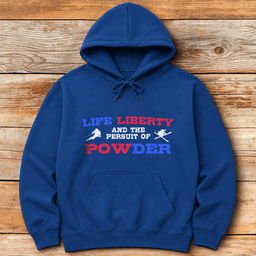 Life Liberty Powder Hoodie Gift For Skier