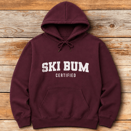 Ski Bum Certified Hoodie Gift For Skier