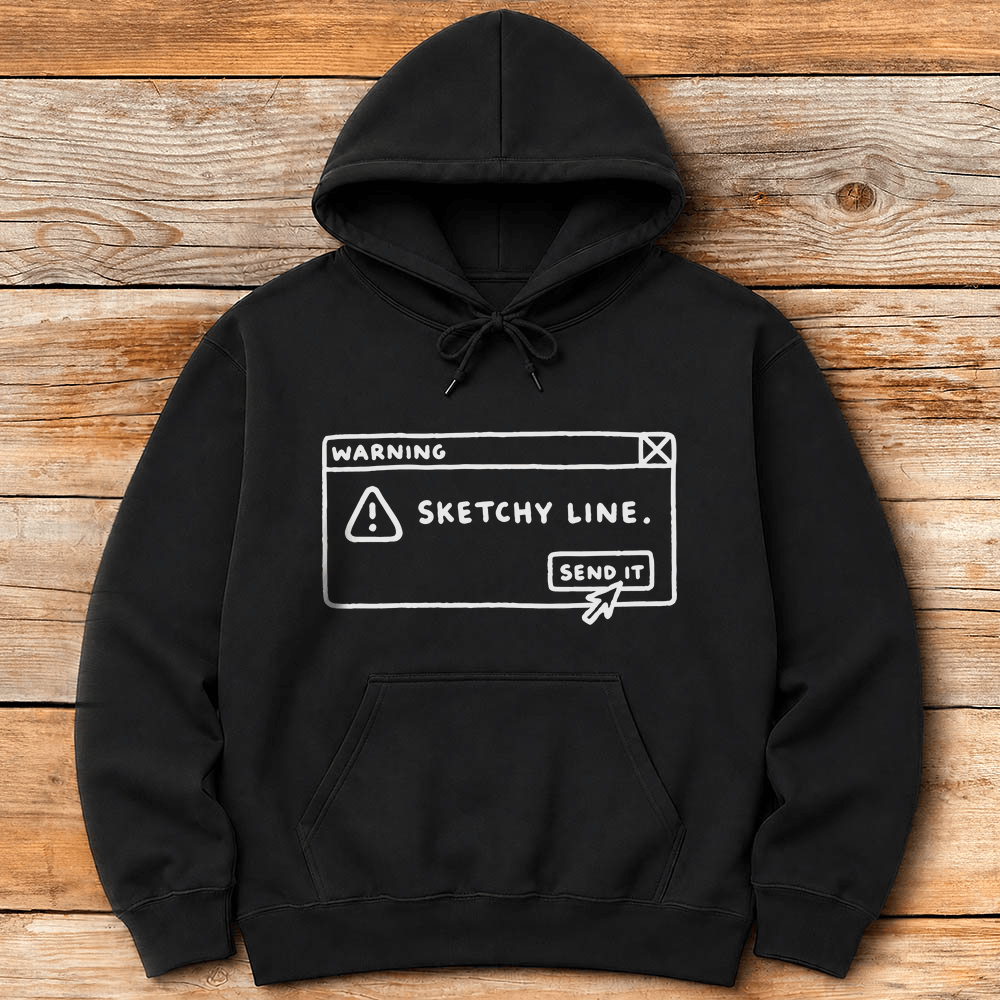 Sketchy Line Hoodie Gift For Skier