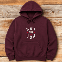 Ski The USA Hoodie Gift For Skier
