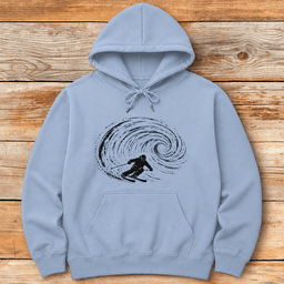 Swirl Ski Hoodie Gift For Skier