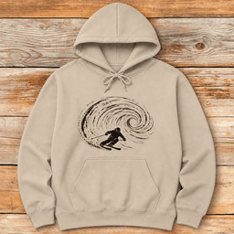 Swirl Ski Hoodie Gift For Skier