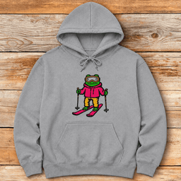 Ski Froggy Hoodie Gift For Skier