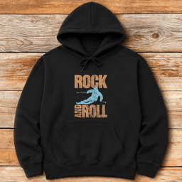 Rock And Roll Hoodie Gift For Skier