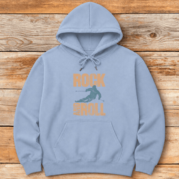 Rock And Roll Hoodie Gift For Skier