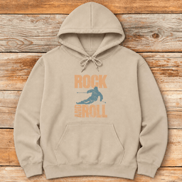 Rock And Roll Hoodie Gift For Skier