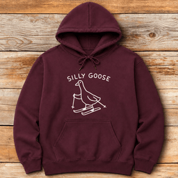 Silly Goose Hoodie Gift For Skier