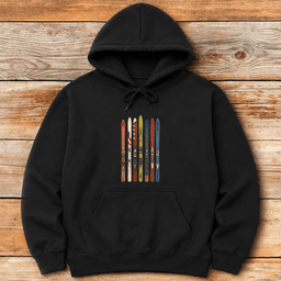 Ski Fence Hoodie Gift For Skier