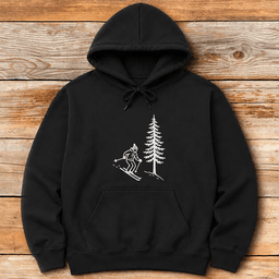 Tree Ski Hoodie Gift For Skier
