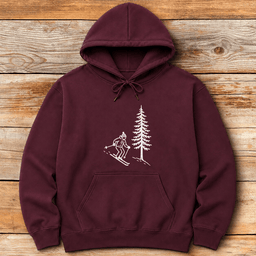 Tree Ski Hoodie Gift For Skier