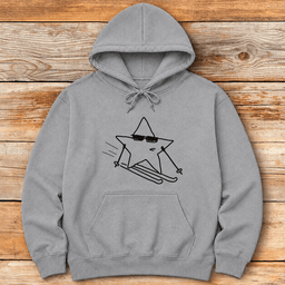 Star Skier Hoodie Gift For Skier