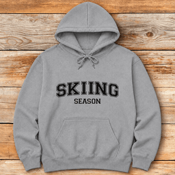 Skiing Season Varsity Hoodie Gift For Skier