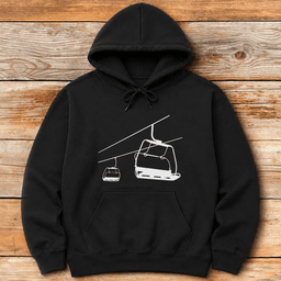Simple Chairlift Hoodie Gift For Skier
