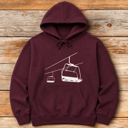 Simple Chairlift Hoodie Gift For Skier