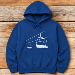Simple Chairlift Hoodie Gift For Skier