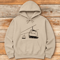 Simple Chairlift Hoodie Gift For Skier