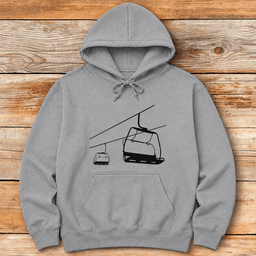 Simple Chairlift Hoodie Gift For Skier