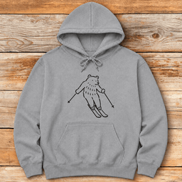 The Bear Skis Hoodie Gift For Skier