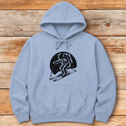 Space Skier Hoodie Gift For Skier