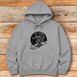 Space Skier Hoodie Gift For Skier