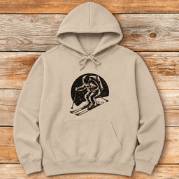 Space Skier Hoodie Gift For Skier