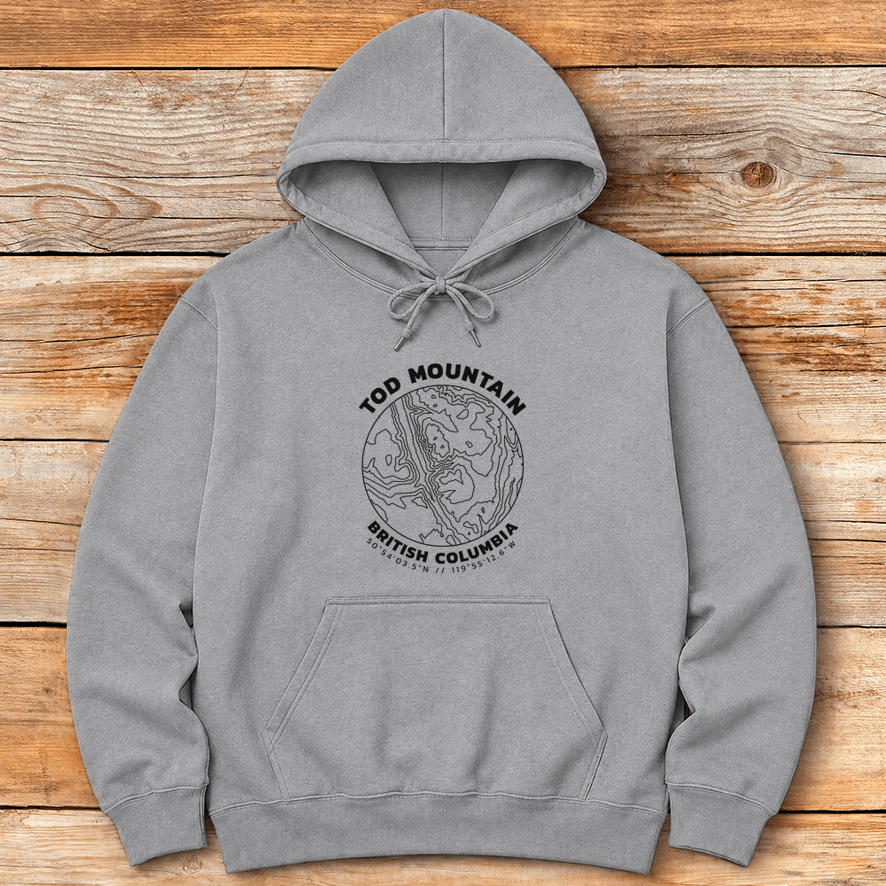 Sun Peaks Topo Map Hoodie Gift For Skier