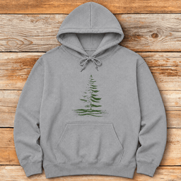 Steady Brush Pine Hoodie Gift For Skier