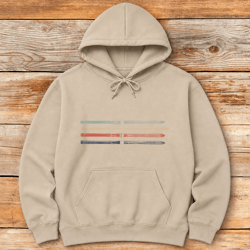 Vintage Ski Colors Hoodie Gift For Skier