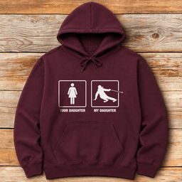 Your Daughter Vs My Daughter Hoodie Gift For Skier