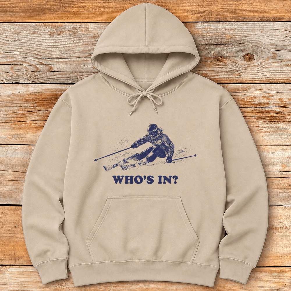Whos In Skier Hoodie Gift For Skier