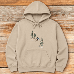 Watercolor Glades Hoodie Gift For Skier