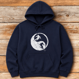Yin Yang Skiers Hoodie Gift For Skier