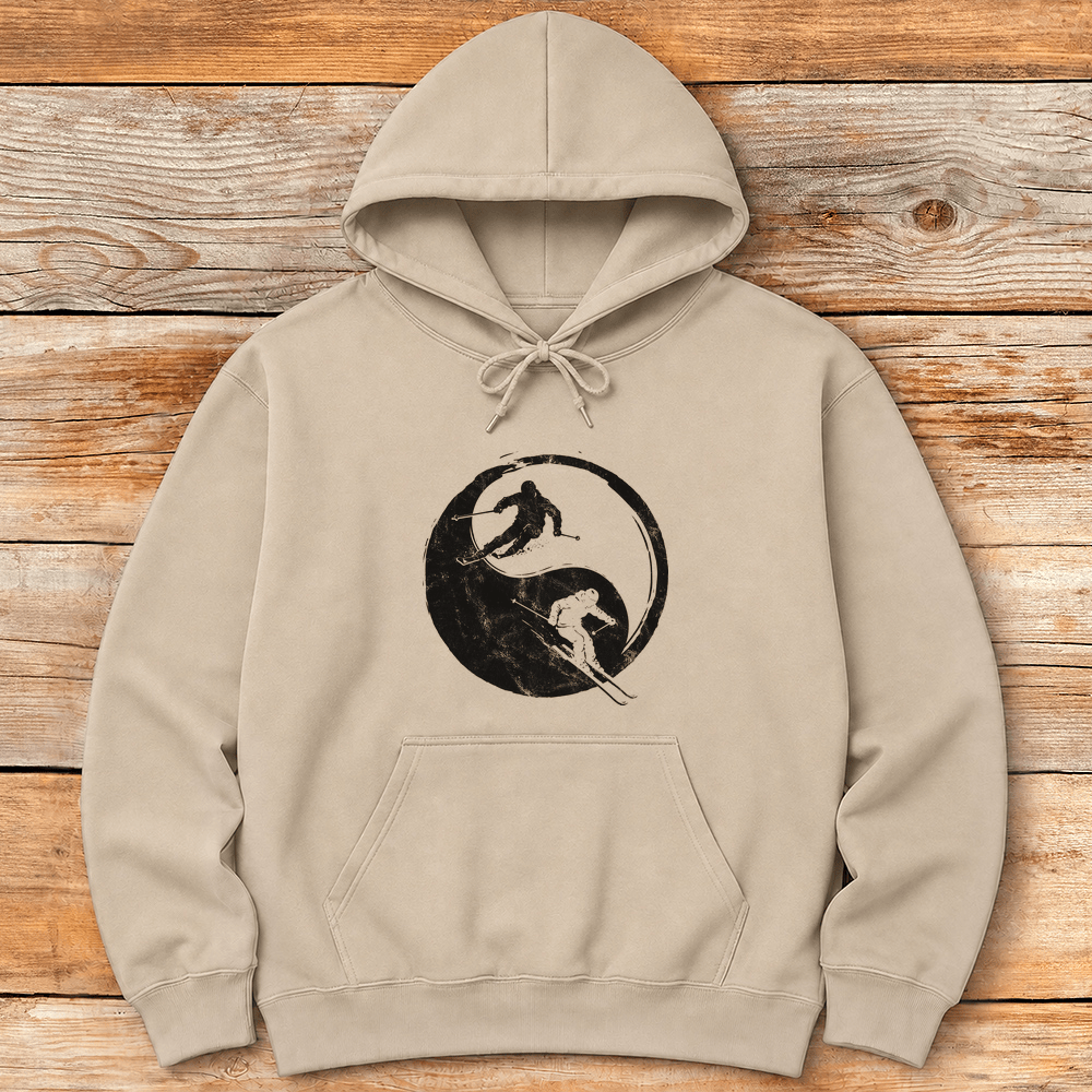 Yin Yang Skiers Hoodie Gift For Skier