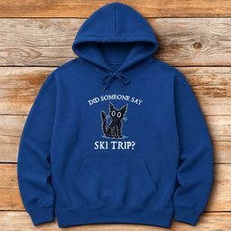 Ski Trip Cat Hoodie Gift For Skier