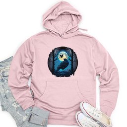 Aqua Moon Raven Unisex Midweight Hoodie