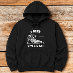 Vitamin Skier Hoodie Gift For Skier