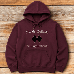 Very Difficult Hoodie Gift For Skier