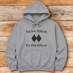 Very Difficult Hoodie Gift For Skier