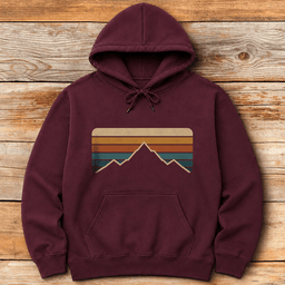 Vintage Mtn Horizon Hoodie Gift For Skier