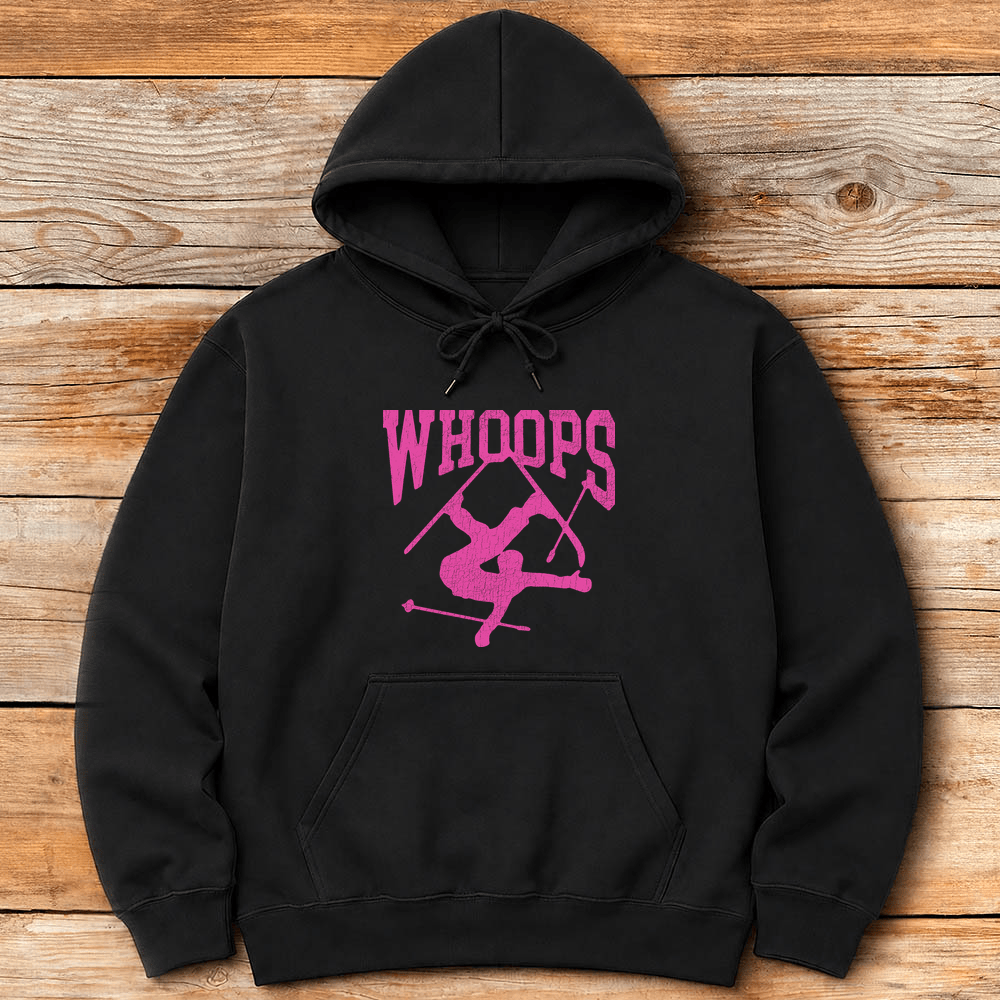 Whoops Hot Pink Hoodie Gift For Skier