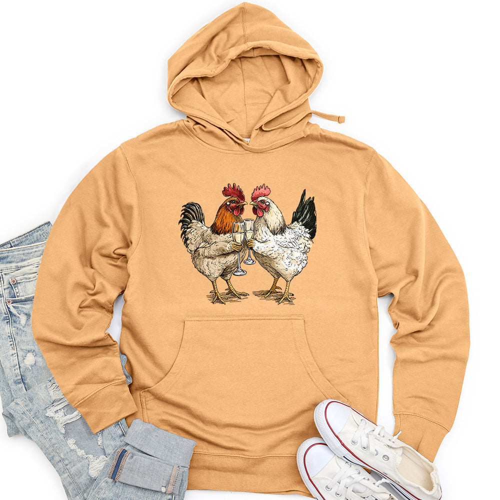 Chickens Cheers Unisex Midweight Hoodie