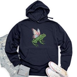 Butterfly Wings Frog Unisex Midweight Hoodie