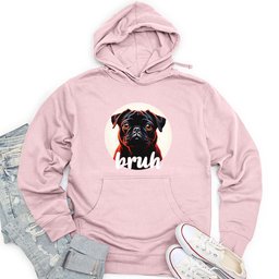 Bruh Pug Unisex Midweight Hoodie